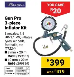 Builders Warehouse TradeAir Gun Pro Inflator Kit offer