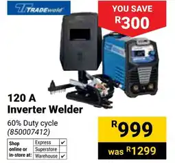 Builders Warehouse Tradeweld 120 A Inverter Welder offer