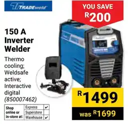 Builders Warehouse Tradeweld 150 A Inverter Welder offer
