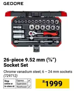 Builders Warehouse Gedore 26-piece Socket Set offer