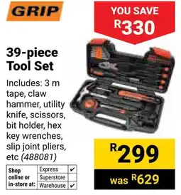 Builders Warehouse Grip 39-piece Tool Set offer