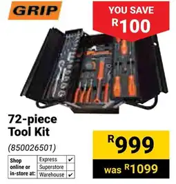 Builders Warehouse Grip 72-piece Tool Kit offer
