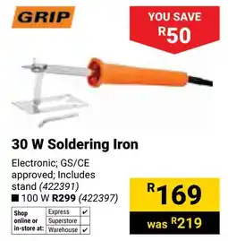 Builders Warehouse Grip 30 W Soldering Iron offer