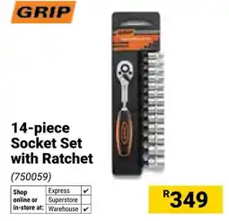 Builders Warehouse Grip Socket Set with Ratchet offer