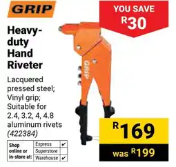 Builders Warehouse Grip Heavy-duty Hand Riveter offer