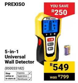 Builders Warehouse Prexiso 5-in-1 Universal Wall Detector offer