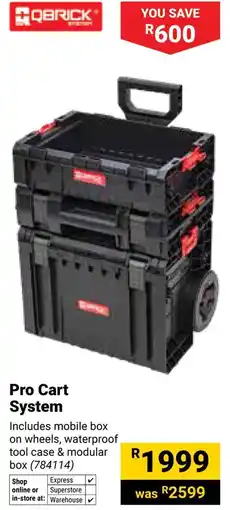 Builders Warehouse Qbrick Pro Cart System offer