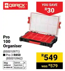 Builders Warehouse Qbrick Pro 100 Organiser offer
