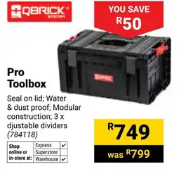 Builders Warehouse Qbrick Pro Toolbox offer
