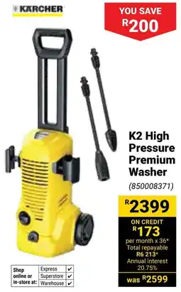 Builders Warehouse Karcher K2 High Pressure Premium Washer offer