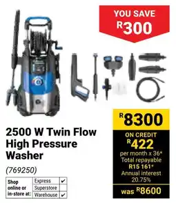 Builders Warehouse 2500 W Twin Flow High Pressure Washer offer