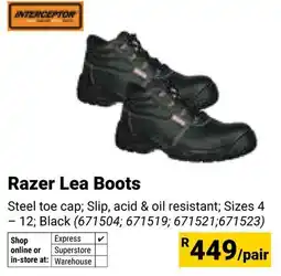 Builders Warehouse Interceptor Razer Lea Boots offer