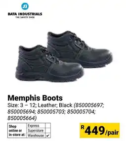 Builders Warehouse Bata Industrials Memphis Boots offer