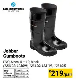 Builders Warehouse Bata Industrials Jobber Gumboots offer
