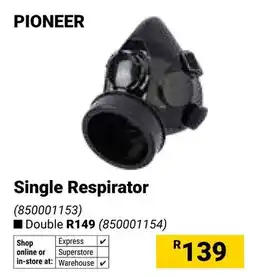Builders Warehouse Pioneer Single Respirator offer