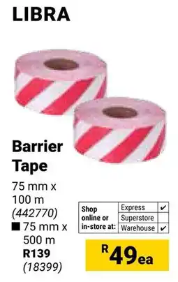 Builders Warehouse Libra Barrier Tape offer