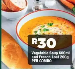 OK Foods Vegetable Soup and French Loaf offer