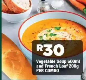 Vegetable Soup and French Loaf
