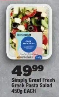 OK Foods Simply Great Fresh Greek Pasta Salad offer