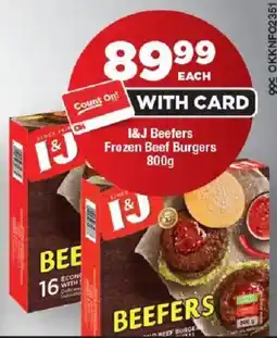 OK Foods I&J Beefers Frozen Beef Burgers offer