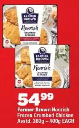 OK Foods Farmer Brown Nourish Frozen Crumbed Chicken offer