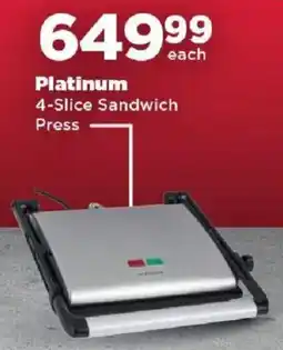 OK Foods Platinum 4-Slice Sandwich Press offer