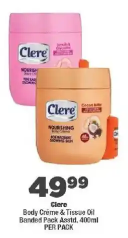 OK Foods Clere Body Créme & Tissue Oil Banded Pack offer