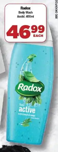 OK Foods Radox Body Wash offer