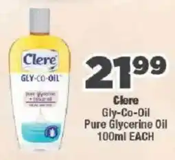 OK Foods Clere Gly-Co-Oil Pure Glycerine Oil offer