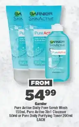 OK Foods Pure Active Daily Pore Scrub Wash, Pure Active 3in1 Cleanser or Pore Daily Purifying Toner offer