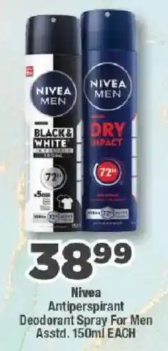 OK Foods Nivea Antiperspirant Deodorant Spray For Men offer