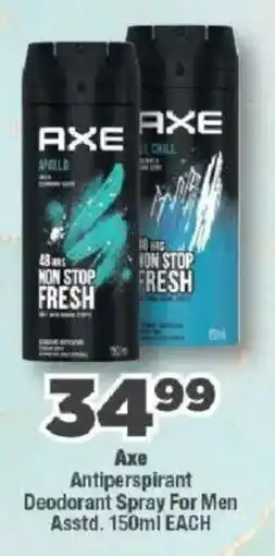OK Foods Axe Antiperspirant Deodorant Spray For Men offer