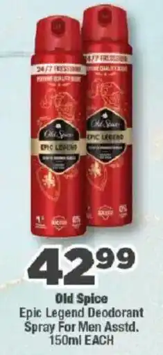 OK Foods Old Spice Epic Legend Deodorant Spray For Men offer