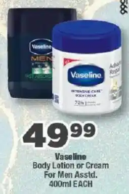 OK Foods Vaseline Body Lotion or Cream For Men offer