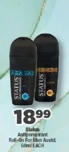 OK Foods Status Antiperspirant Roll-On For Men offer