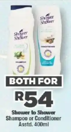 OK Foods Shower to Shower Shampoo or Conditioner offer