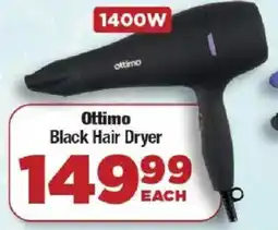 OK Foods Ottimo Black Hair Dryer offer