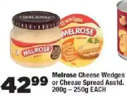 OK Foods Melrose Cheese Wedges or Cheese Spread offer