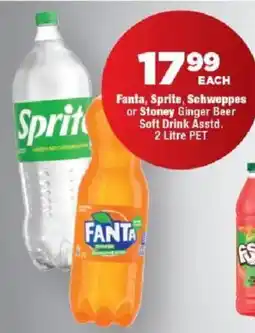 OK Foods Fanta, Sprite, Schweppes or Stoney Ginger Beer Soft Drink offer
