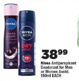 OK Foods Nivea Antiperspirant Deodorant for Men or Women offer