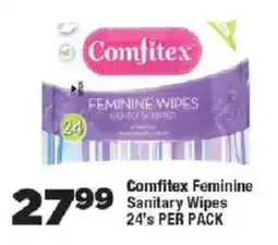 OK Foods Comfitex Feminine Sanitary Wipes offer