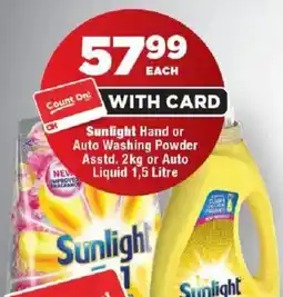 OK Foods Sunlight Hand or Auto Washing Powder or Auto Liquid offer