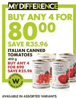 Woolworths Italian Canned Tomatoes offer