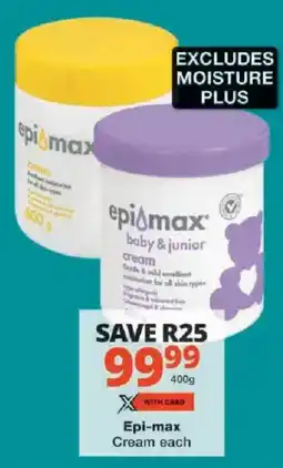 Checkers Epi-max Cream offer