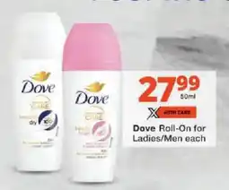 Checkers Dove Roll-On for Ladies/ Men offer