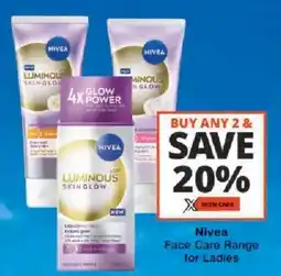 Checkers Nivea Face Care Range for Ladies offer