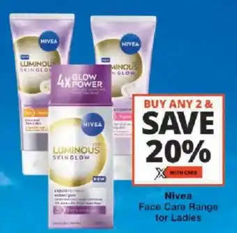 Checkers Nivea Face Care Range for Ladies offer