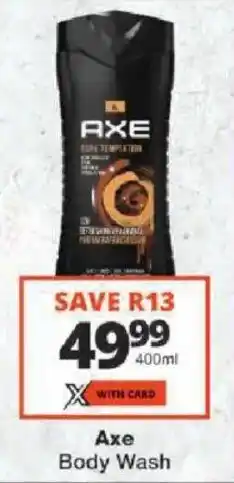 Checkers Axe Body Wash offer