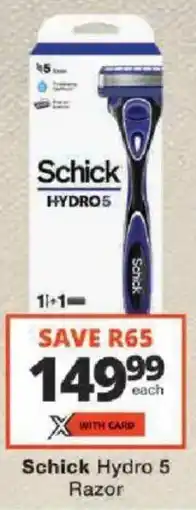 Checkers Schick Hydro 5 Razor offer