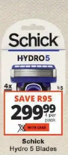 Checkers Schick Hydro 5 Blades offer